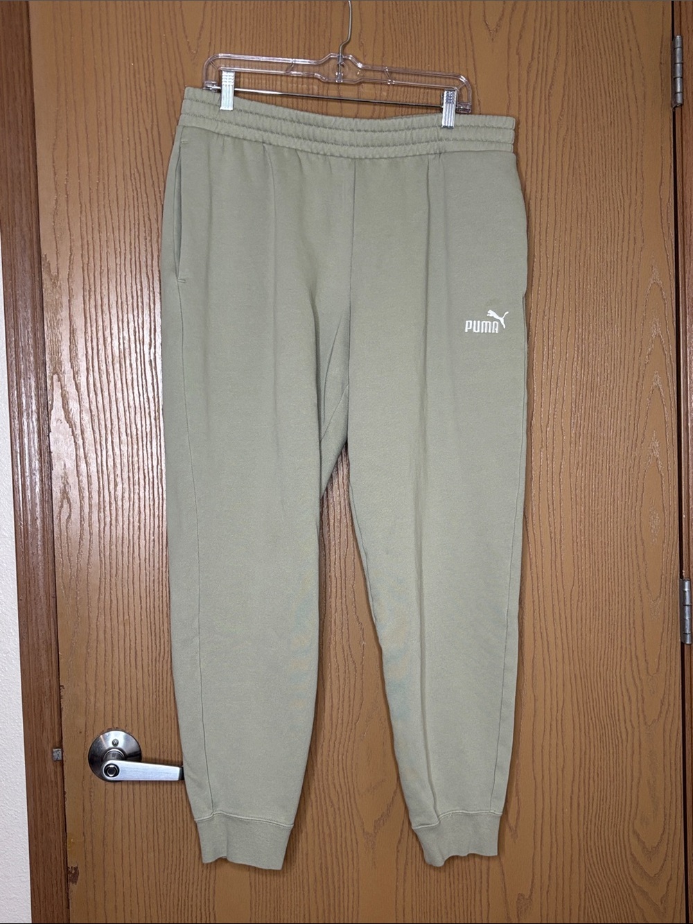 Puma Women’s Olive-Gray Fleece Joggers
